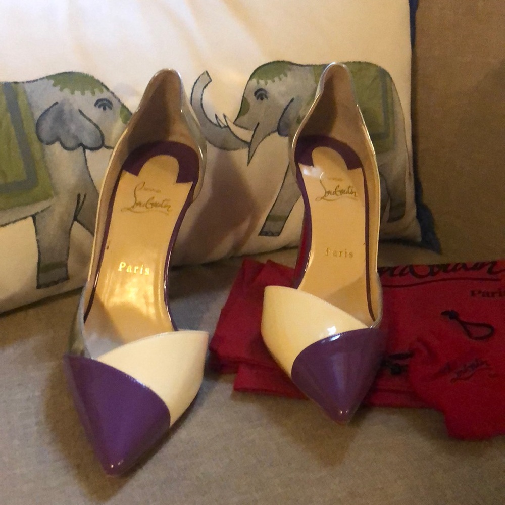 Christian Louboutin elastgram 100 spec hip/veau   Version multi